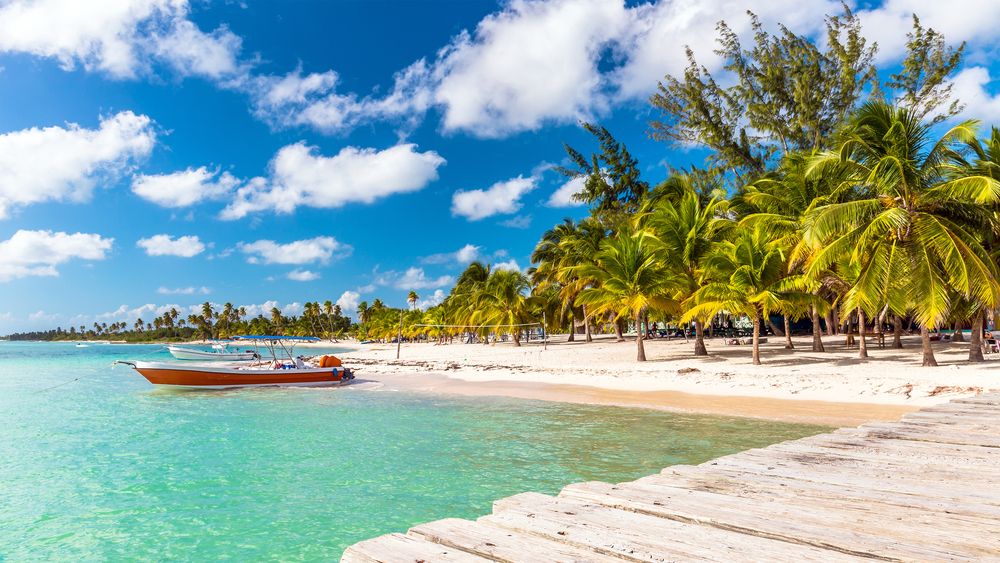 Karaibska plaża na wyspie Saona